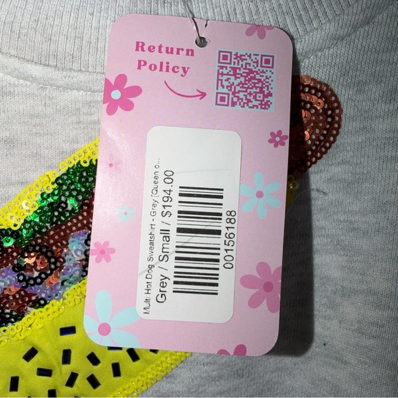Queen of Sparkles Multi Hot Dog Sweatshirt. - Picture 5 of 6